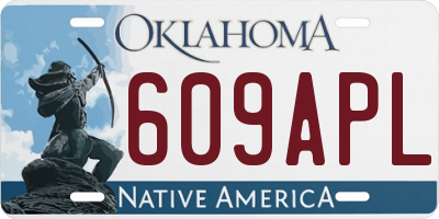 OK license plate 609APL