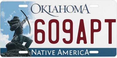 OK license plate 609APT