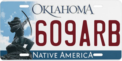 OK license plate 609ARB