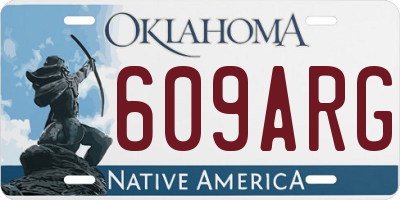 OK license plate 609ARG