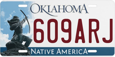 OK license plate 609ARJ