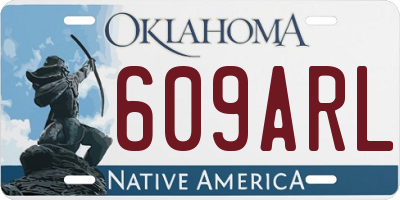 OK license plate 609ARL