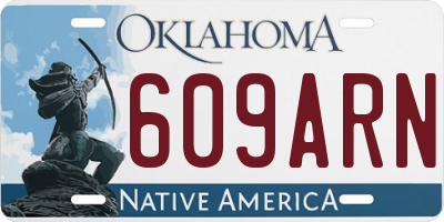 OK license plate 609ARN