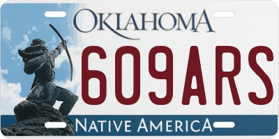 OK license plate 609ARS