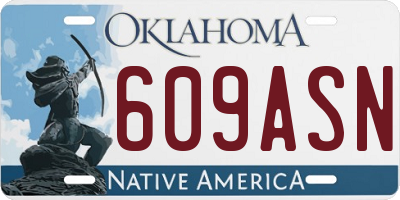 OK license plate 609ASN