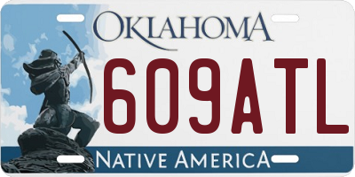 OK license plate 609ATL