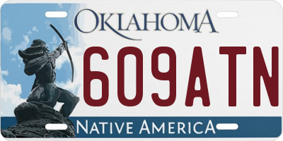 OK license plate 609ATN