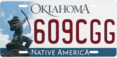 OK license plate 609CGG