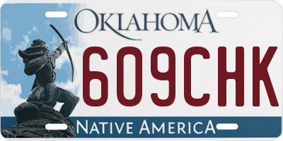 OK license plate 609CHK