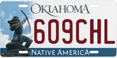 OK license plate 609CHL