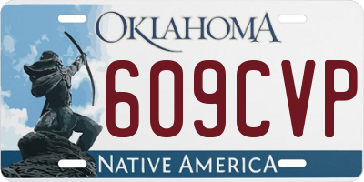 OK license plate 609CVP