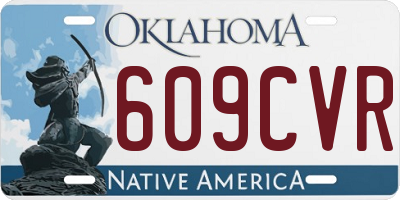 OK license plate 609CVR