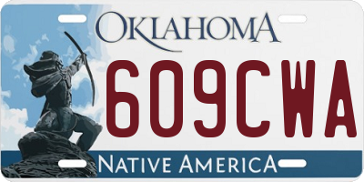 OK license plate 609CWA
