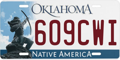 OK license plate 609CWI