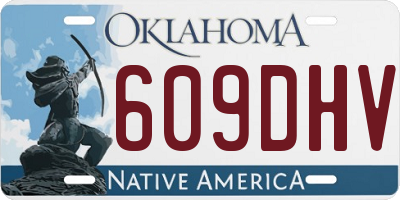 OK license plate 609DHV