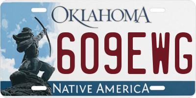 OK license plate 609EWG
