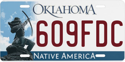 OK license plate 609FDC