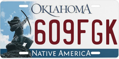 OK license plate 609FGK