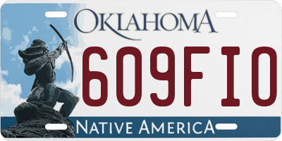 OK license plate 609FIO