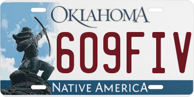 OK license plate 609FIV