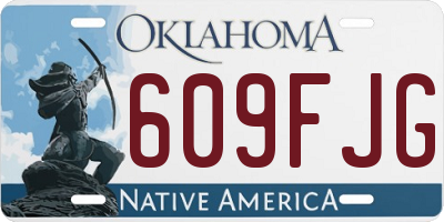 OK license plate 609FJG