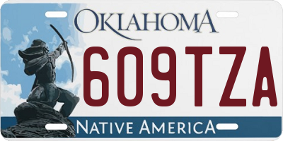 OK license plate 609TZA