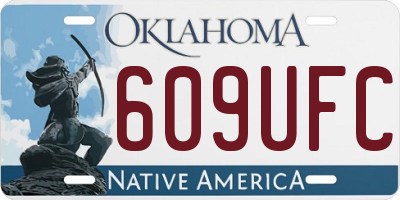 OK license plate 609UFC