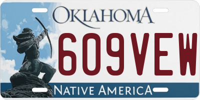 OK license plate 609VEW