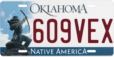 OK license plate 609VEX