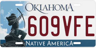 OK license plate 609VFE