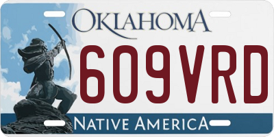 OK license plate 609VRD