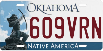 OK license plate 609VRN