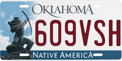 OK license plate 609VSH