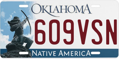 OK license plate 609VSN