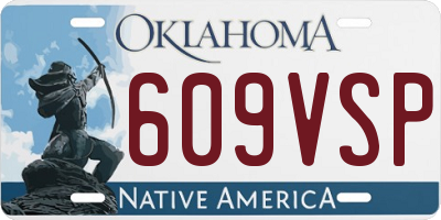 OK license plate 609VSP