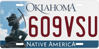 OK license plate 609VSU