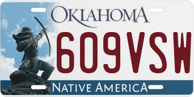 OK license plate 609VSW