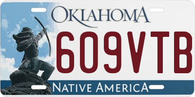 OK license plate 609VTB