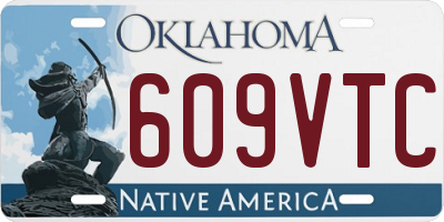 OK license plate 609VTC