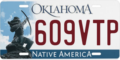 OK license plate 609VTP