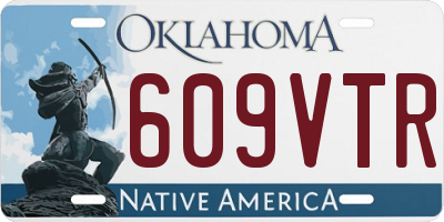 OK license plate 609VTR