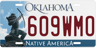 OK license plate 609WMO