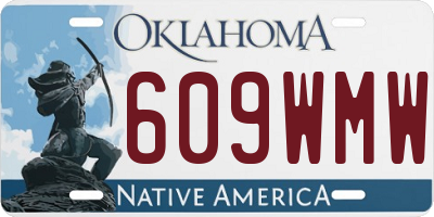 OK license plate 609WMW