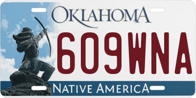 OK license plate 609WNA