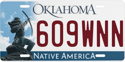 OK license plate 609WNN