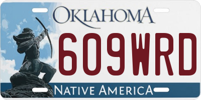OK license plate 609WRD