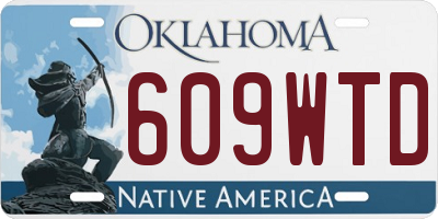 OK license plate 609WTD