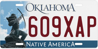 OK license plate 609XAP