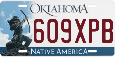 OK license plate 609XPB