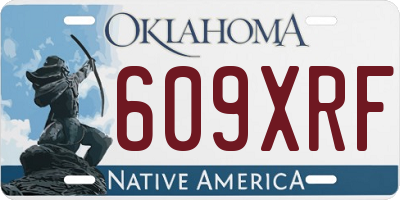 OK license plate 609XRF